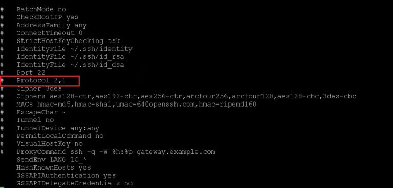 Ошибка vmware ssh protocol version 1 required by configuration but not provided by server